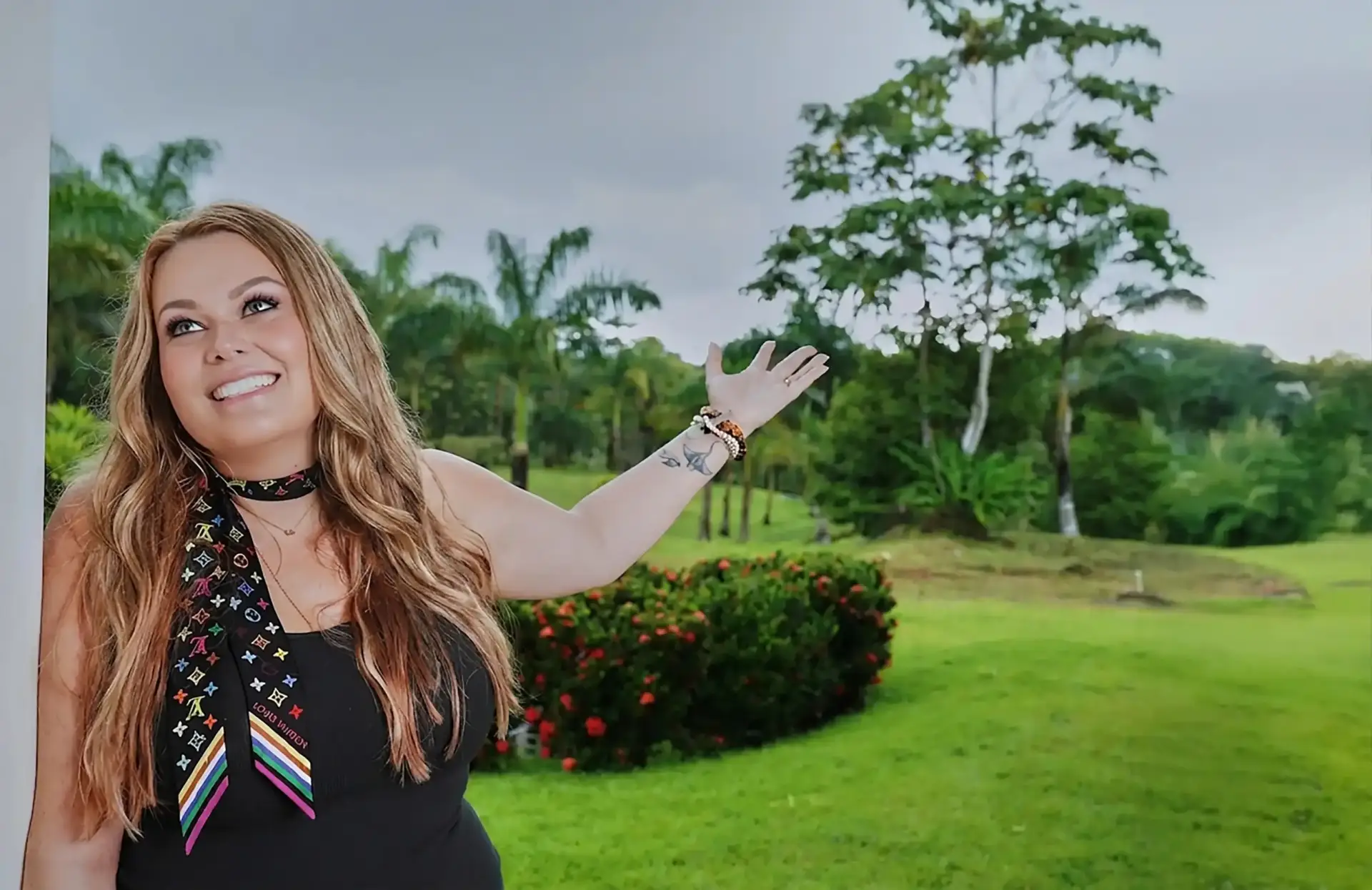 justyna wallace in tropical garden